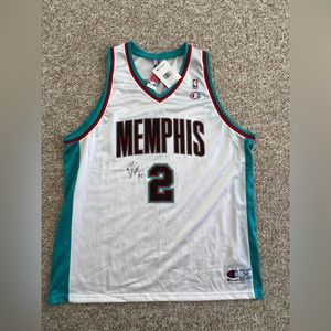 Signed NBA Authentic Memphis Grizzlies Jason Williams “White Chocolate” Jersey